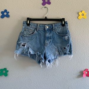 Forever 21 Distressed High Rise Shorts